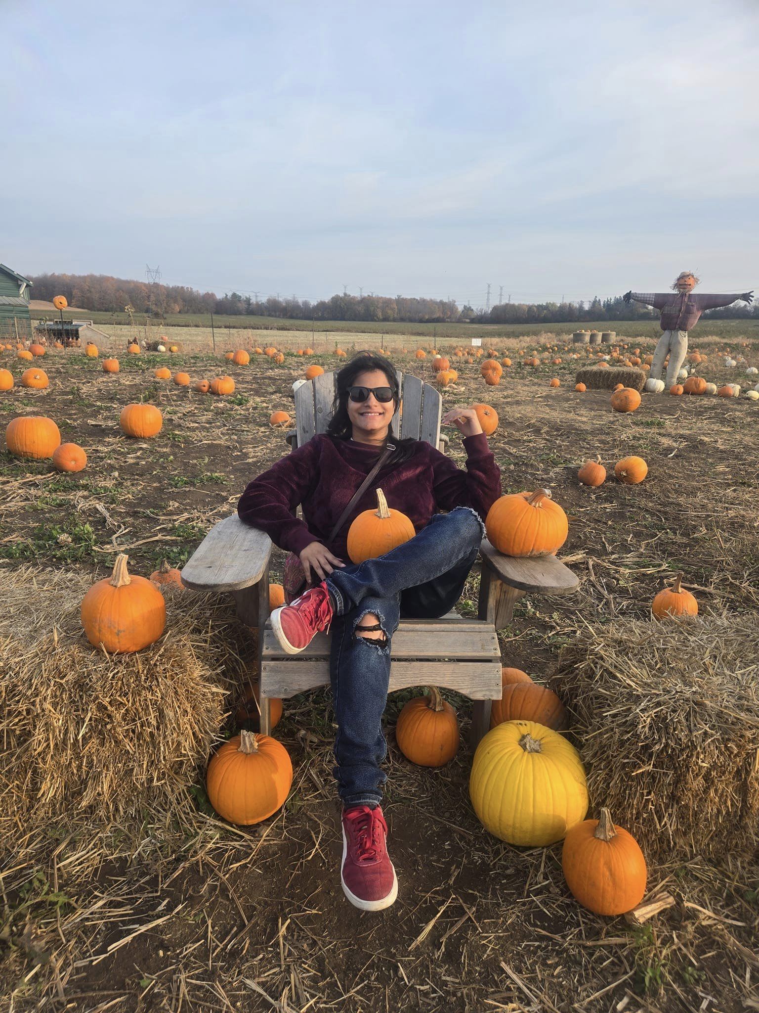 Person at Pumpkin Patch